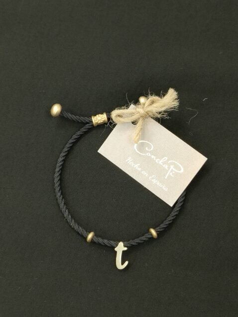 PULSERA ELÁSTICA LETRA T CONCHA PI