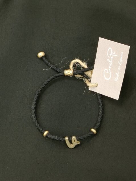 PULSERA ELÁSTICA LETRA V CONCHA PI